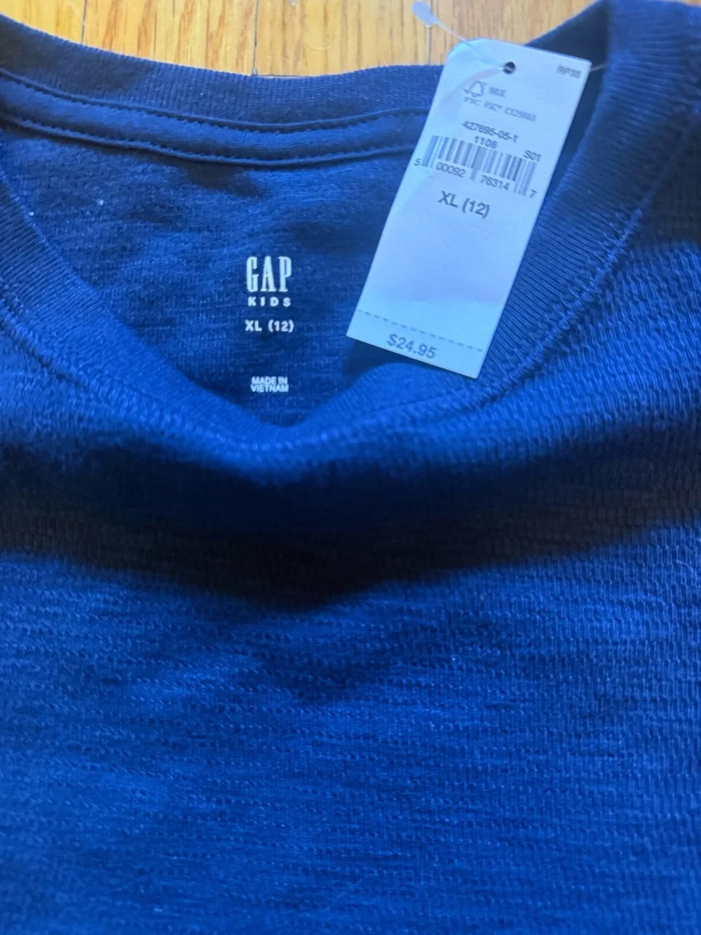 GAP Royal Blue Long Sleeve Crew Tee